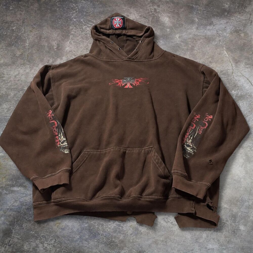 West-coast-choppers Men's Brown and Green Hoodie